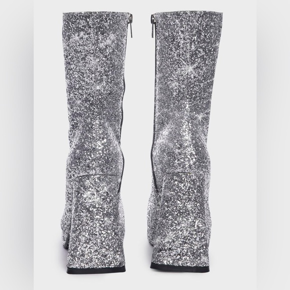 Silver Sparkling Heeled Boots! 🤩 - Picture 4 of 7